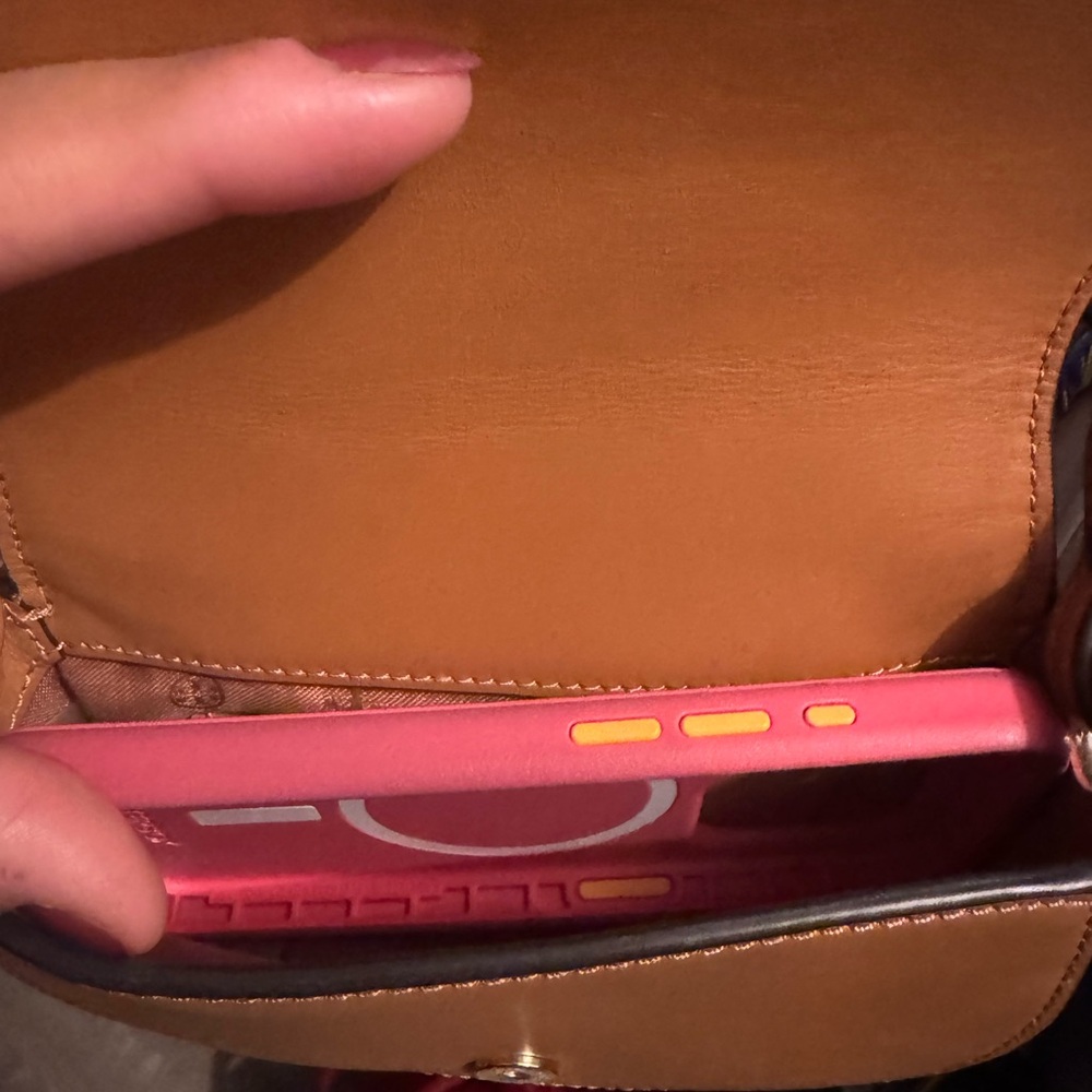 Tory Burch Mustard Leather Crossbody Bag - Picture 6 of 7